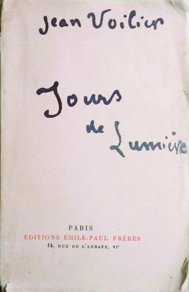 VOILIER Jean, Jours de Lumière